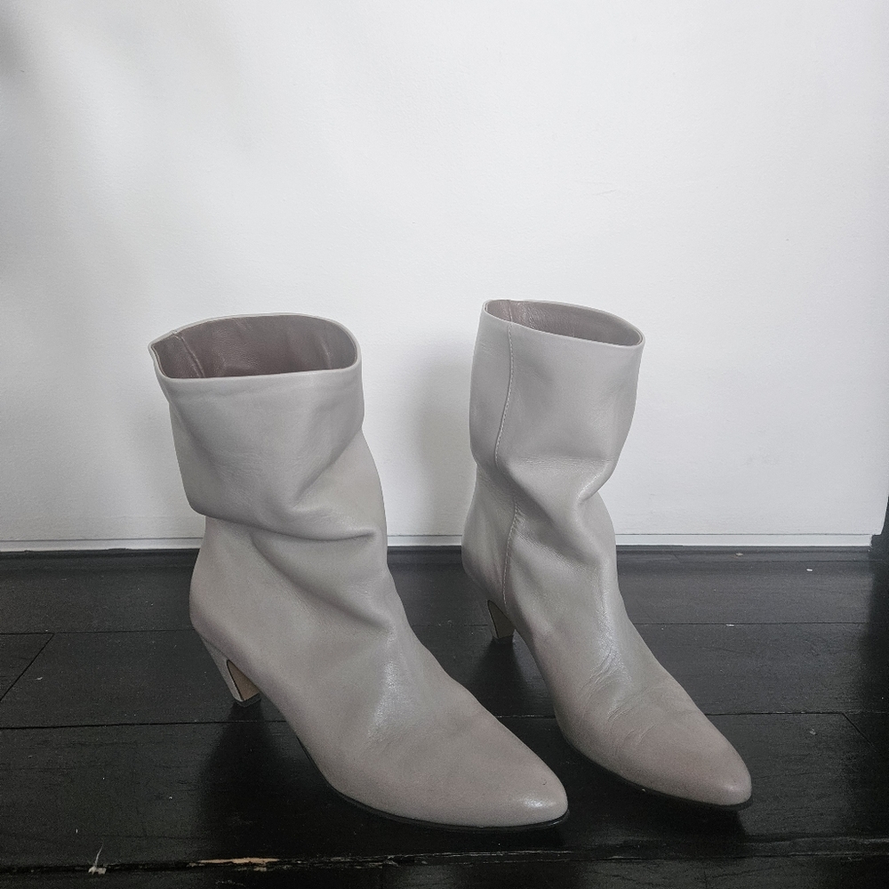 Leather Gray Women's Boots